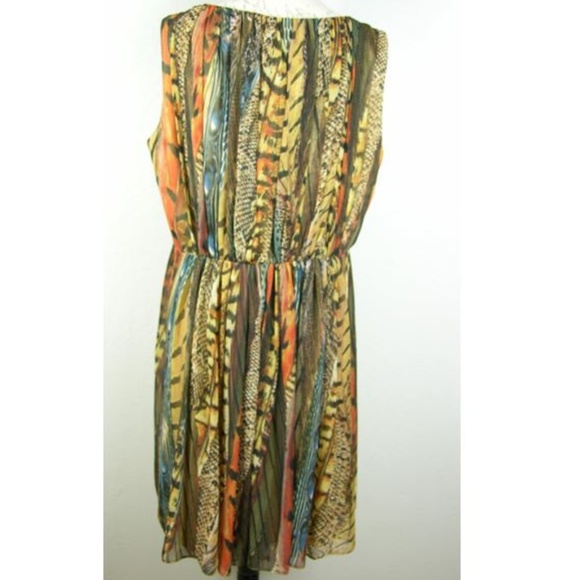 Animal Print Chiffon Dress - Picture 3 of 5